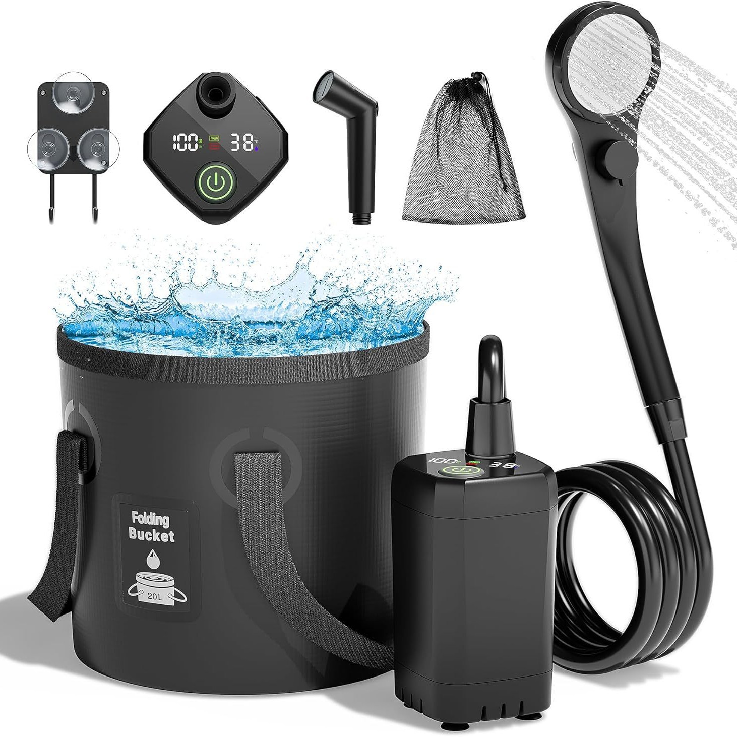 Home Bath - Portable Self-Priming Electric Outdoor Shower Simple