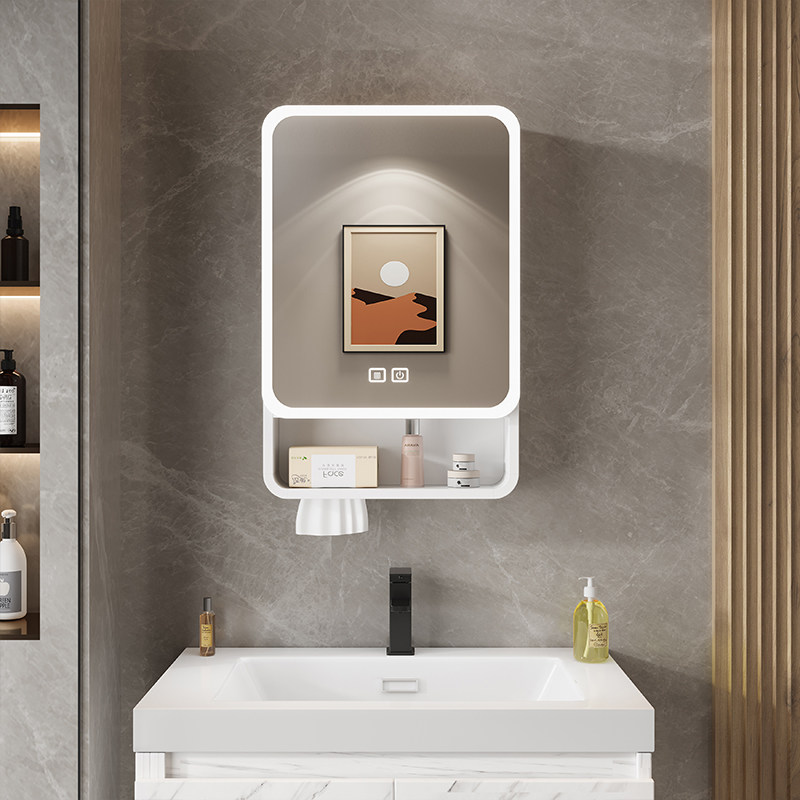 Home Bathroom Shelf - Organizer Mirror Bathroom Cabinet Storage Shelves