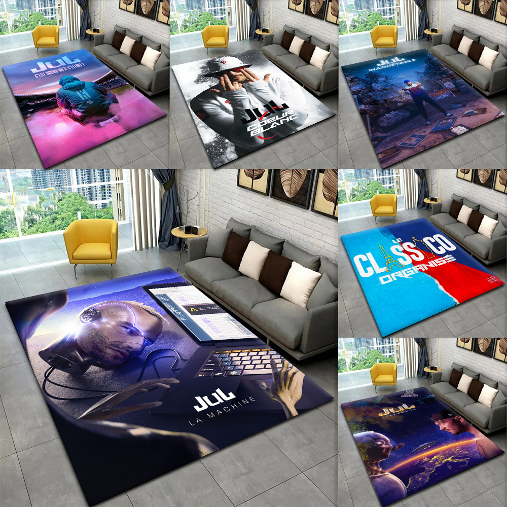 Home Bathroom Carpet - J-Jul Rapper Music Album Cover Carpet