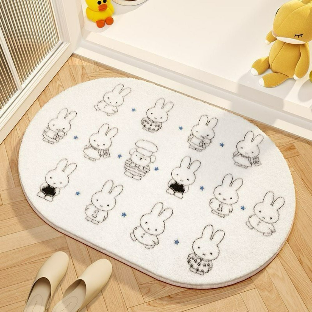 Home Bathroom Carpet - Miffy Cartoon Floor Mat Soft Imitation