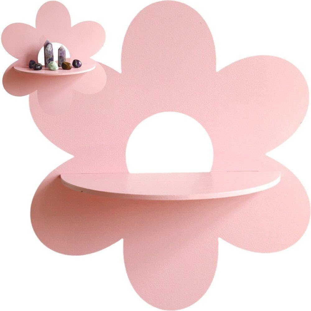Home Bathroom Shelf - Flower Shape Wall Storage Holder Wooden