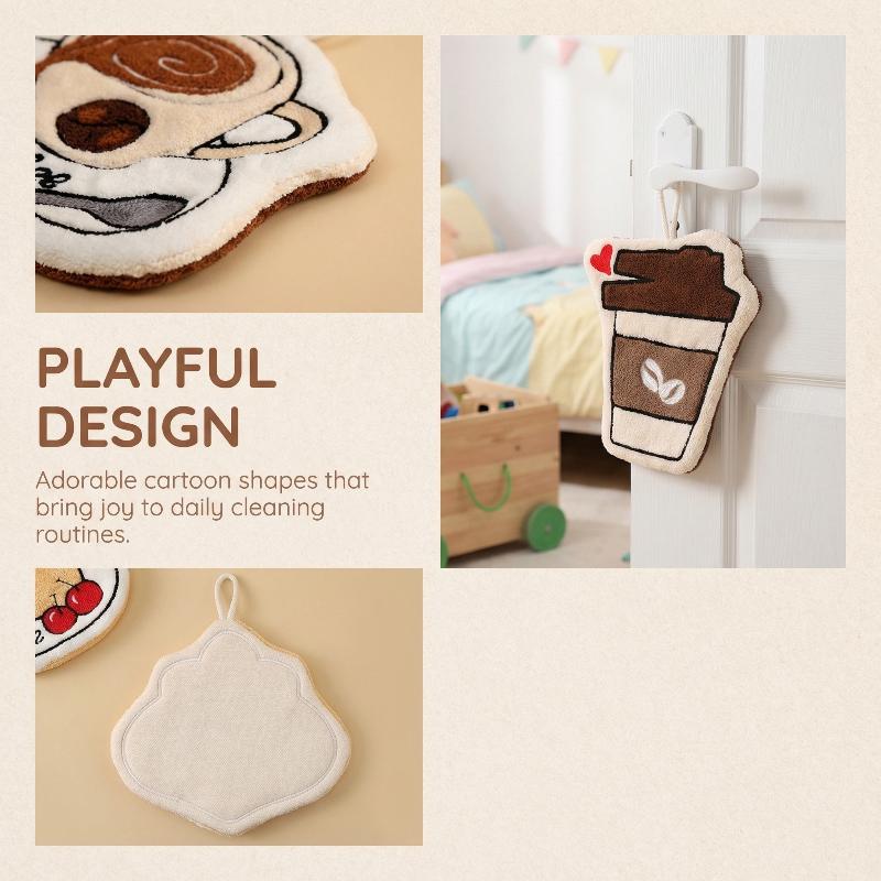 Jet Home Bathroom - Quick Dry Absorbent Coffee Hanging Towels
