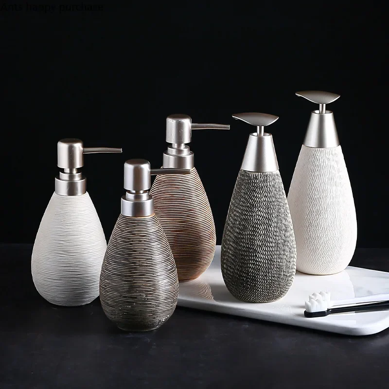 Home Bathroom Soap Dispenser - Ceramic Hand Sanitizer Bottle Lotion Bottle