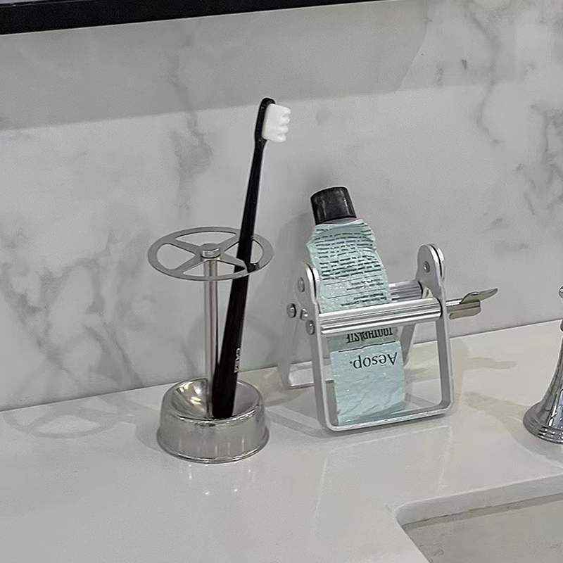 Jet Home Bathroom - New Stainless Steel Toothbrush Stand Toothpaste