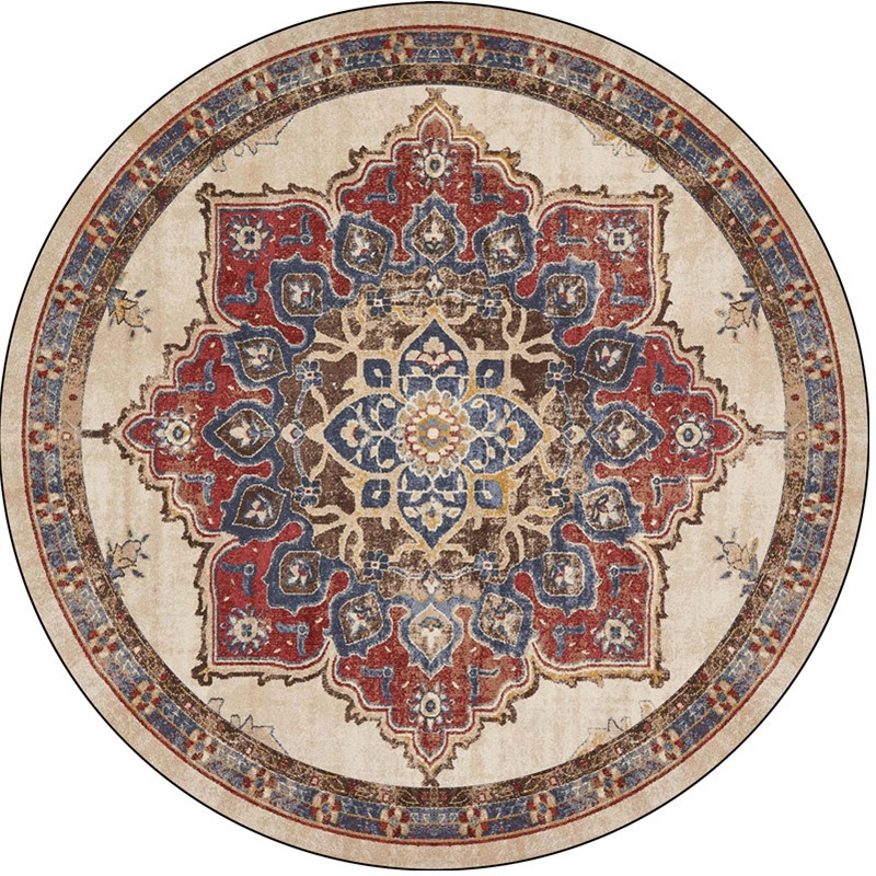 Retro Round Boho Living Room C - Home Bathroom Carpet 评论和价格