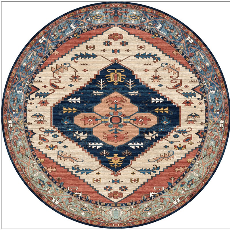 Retro Round Boho Living Room C - Home Bathroom Carpet 评论和价格