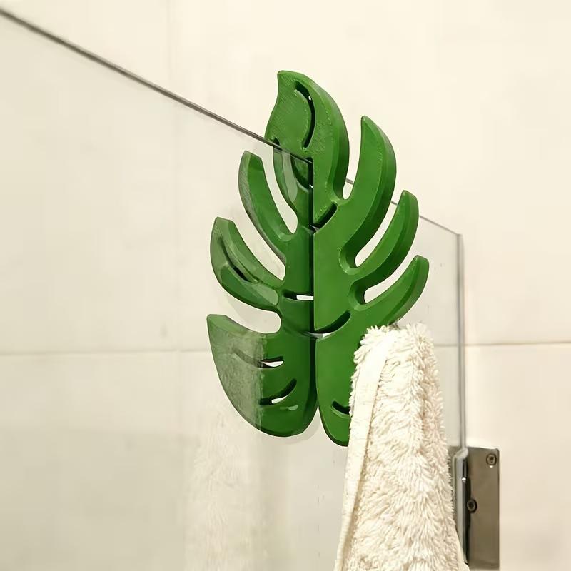 Green Monstera Leaf Over Showe - Jet Home Bathroom 评论和价格