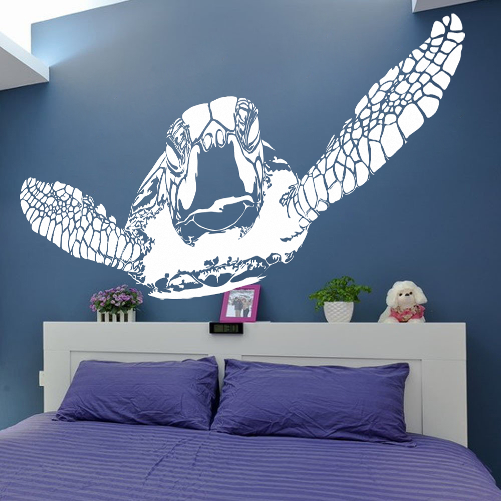 Huge Sea Turtle Ocean Animal W - Home Bathroom Floor Tiles 评论和价格