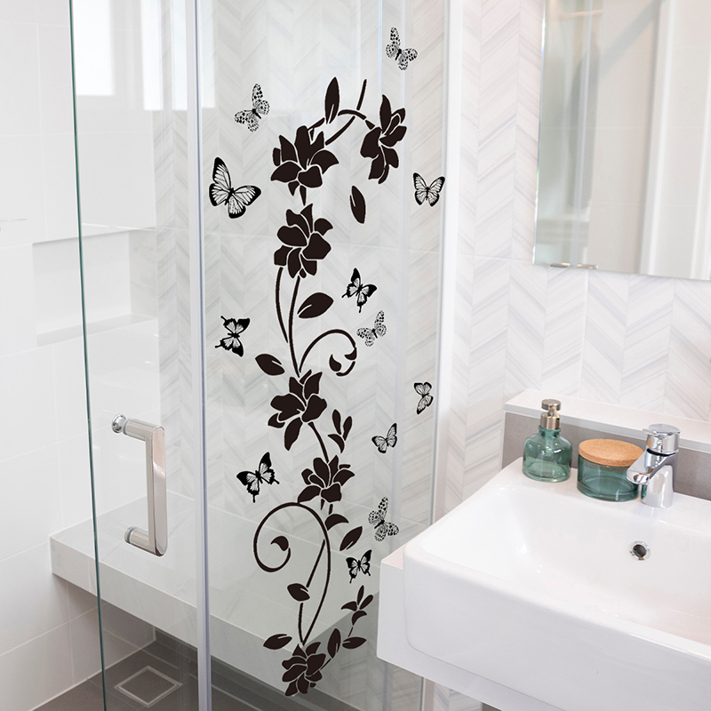 Black Floral Iris Vine Mirror  - Jet Home Bathroom 评论和价格