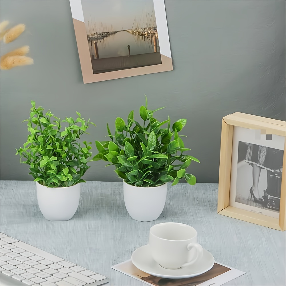 4pcs Mini Artificial Potted Pl - Home Bathroom Shelf 评论和价格