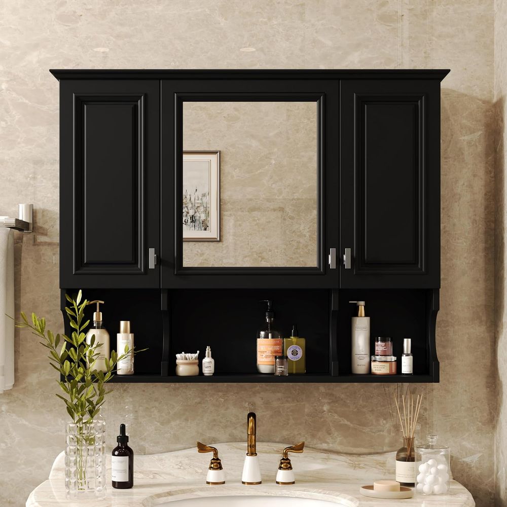 Bathroom Wall Cabinet with Mir - Home Bathroom Shelf 评论和价格