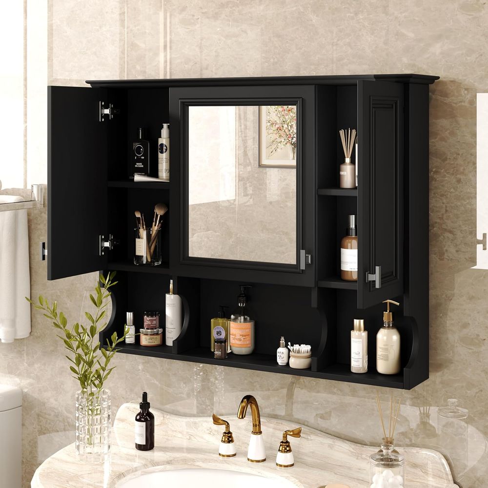 Bathroom Wall Cabinet with Mir - Home Bathroom Shelf 评论和价格