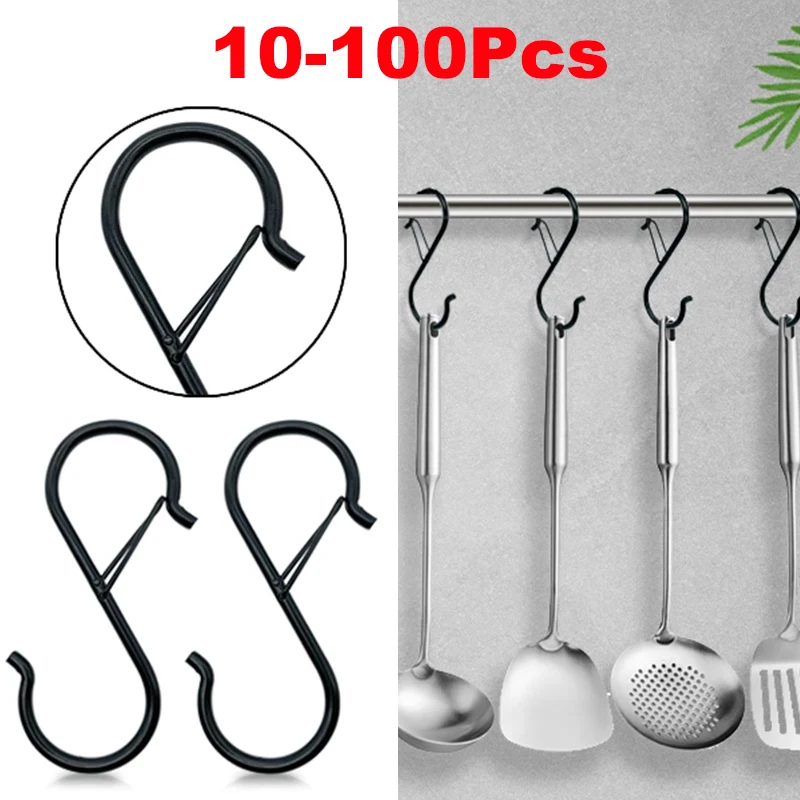 10 /100pcs Metal Hanging Hooks - Home Bathroom Shelf 评论和价格