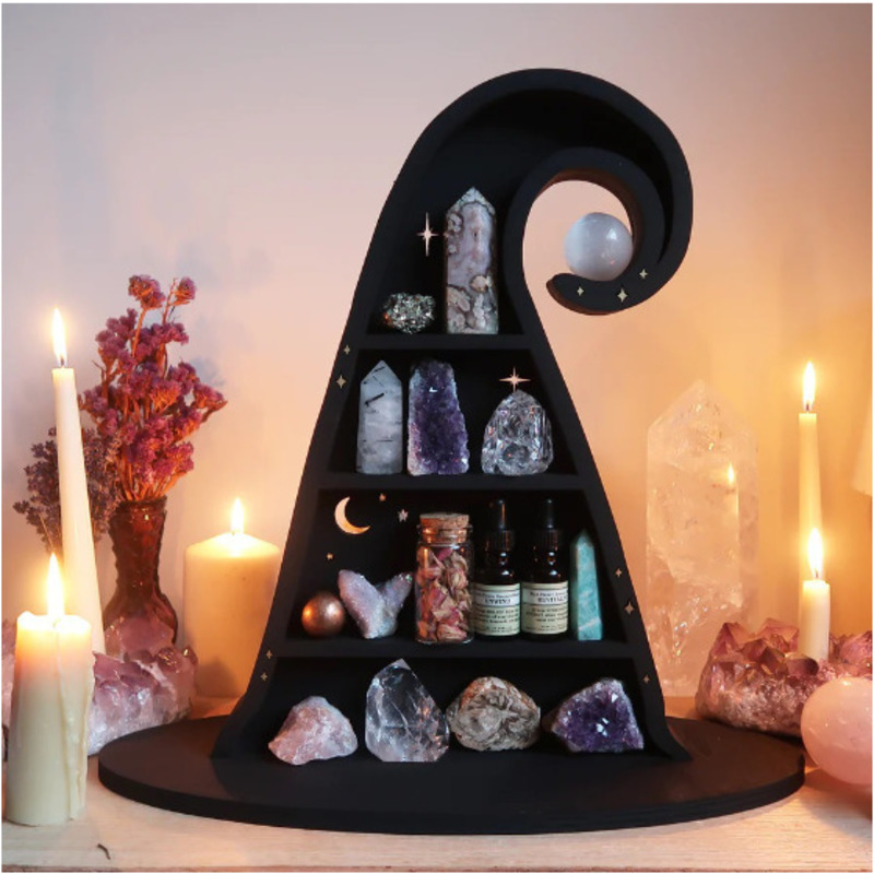 New Vintage Witch Hat Crystal  - Home Bathroom Shelf 评论和价格