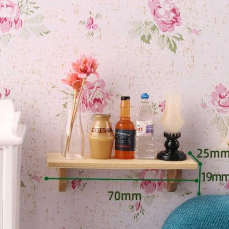 1pcs 1:12 Dollhouse Wood Wall  - Home Bathroom Shelf 评论和价格