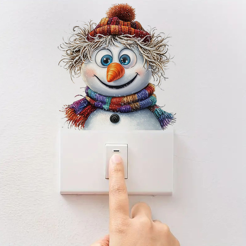 Funny Whimsical Snowman Sticke - Home Bathroom Floor Tiles 评论和价格