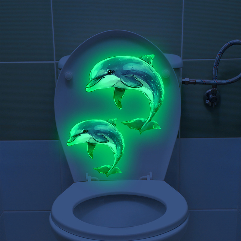 Glow-in-the-dark Dolphin Toile - Jet Home Bathroom 评论和价格
