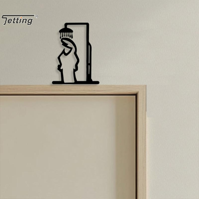 Black Shower Figure Wall Decor - Jet Home Bathroom 评论和价格