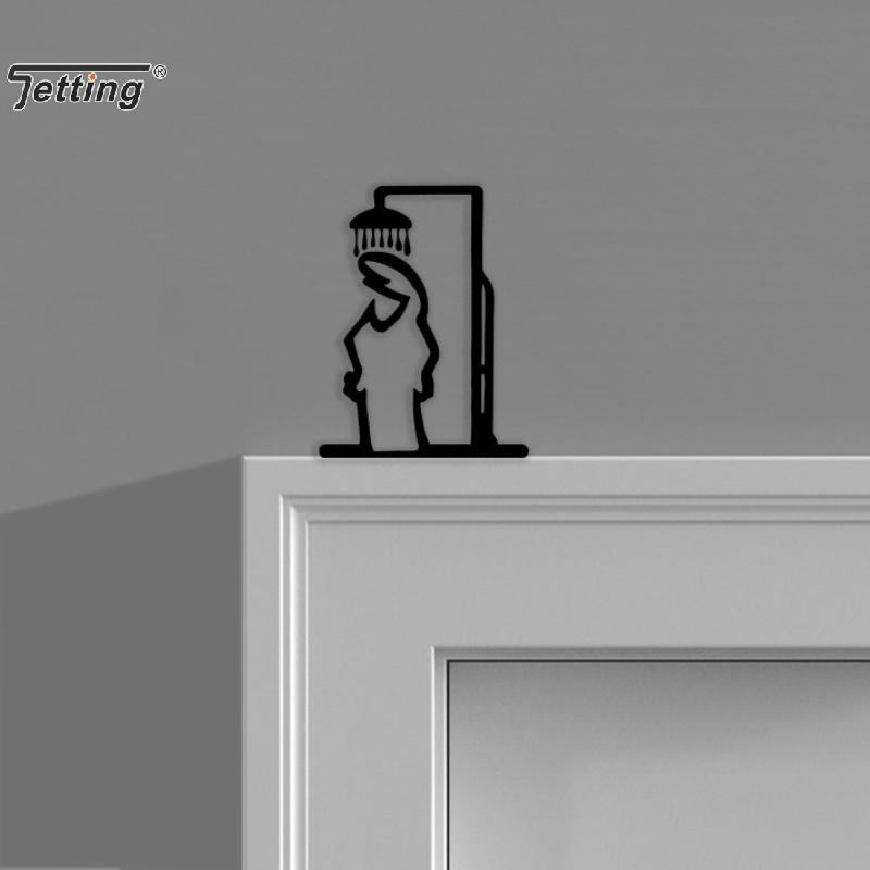 Black Shower Figure Wall Decor - Jet Home Bathroom 评论和价格