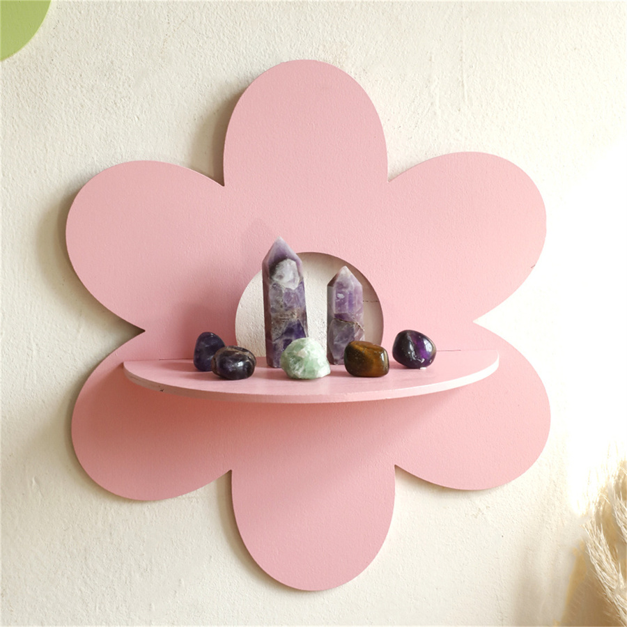 Flower Shape Wall Storage Hold - Home Bathroom Shelf 评论和价格
