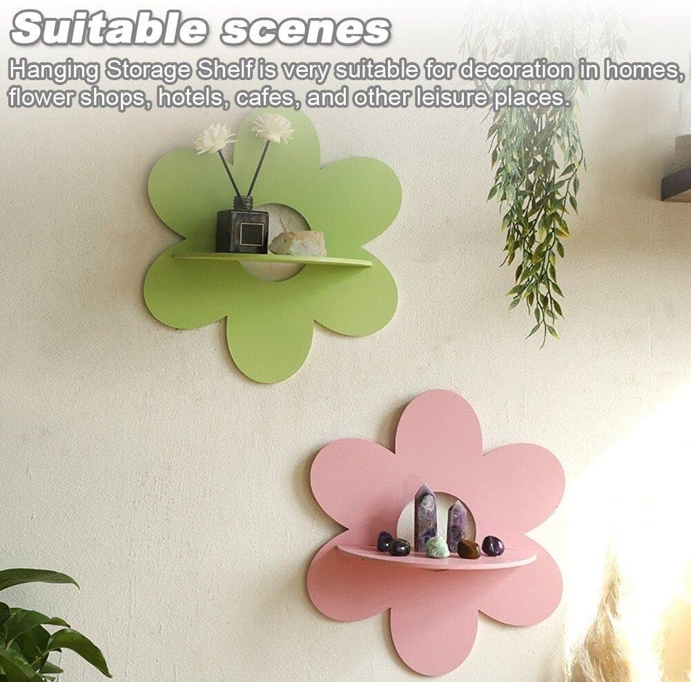 Flower Shape Wall Storage Hold - Home Bathroom Shelf 评论和价格
