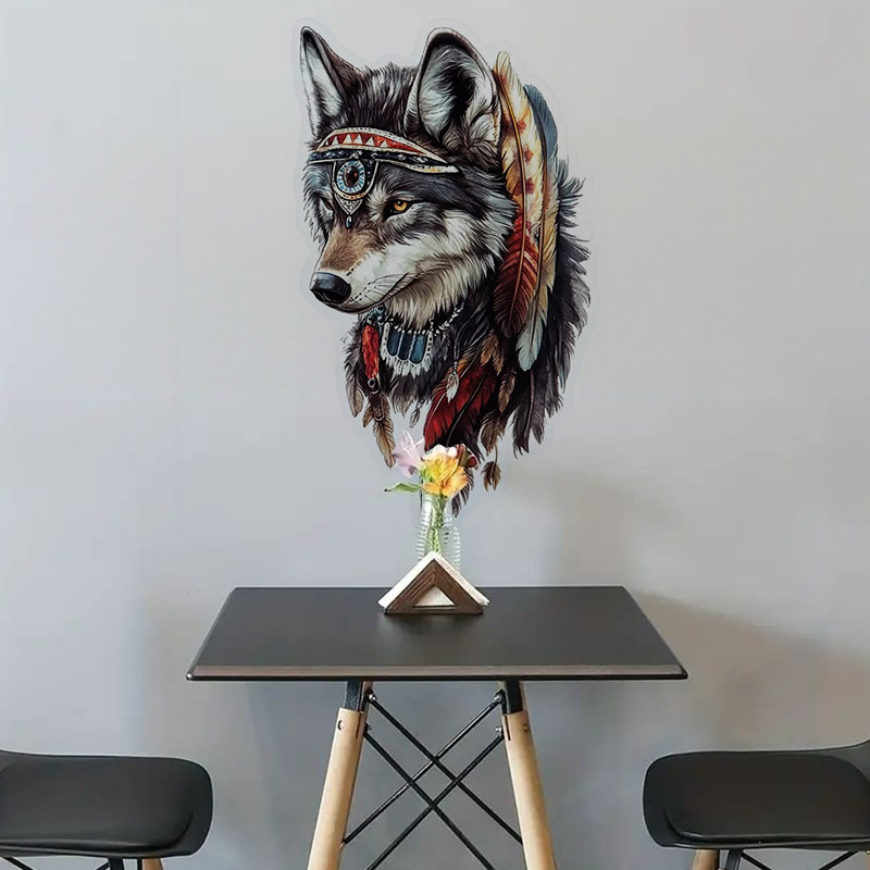 QT36# 1pc Cool Indian Wolf Sti - Home Bathroom Floor Tiles 评论和价格