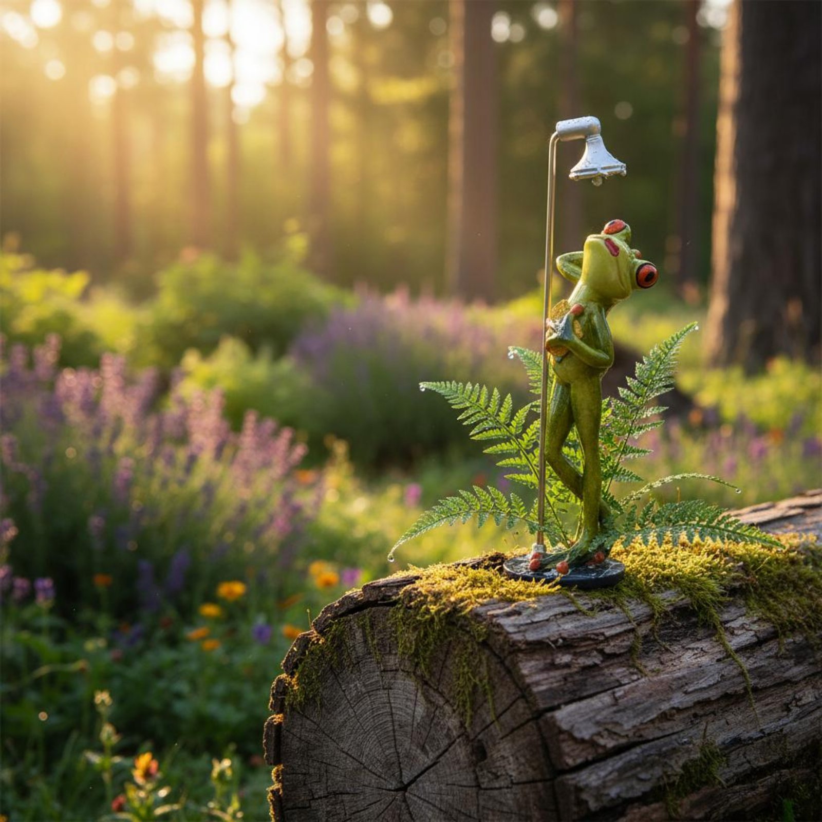 Showering Frog Figurine Great  - Home Bath 评论和价格