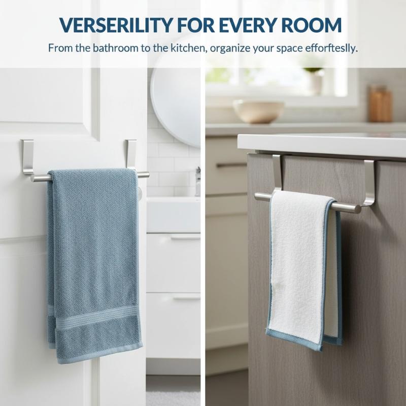 Towel Robe Rack Stainless Stee - Jet Home Bathroom 评论和价格