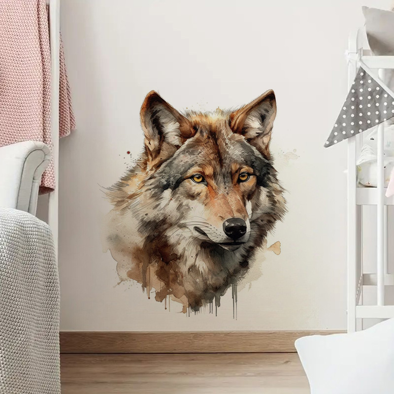 Wolf Wall Stickers, Toilet Sti - Home Bathroom Floor Tiles 评论和价格