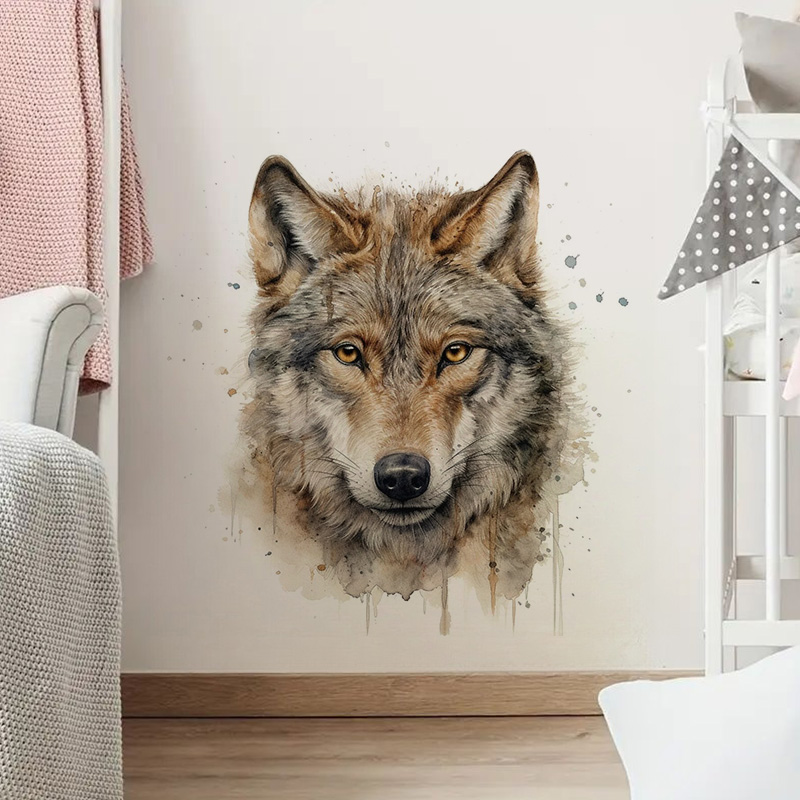 Wolf Wall Stickers, Toilet Sti - Home Bathroom Floor Tiles 评论和价格