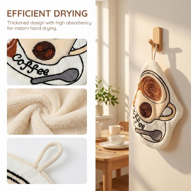 Quick Dry Absorbent Coffee Han - Jet Home Bathroom 评论和价格