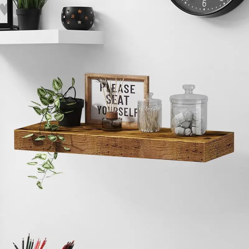 Durable Floating Wall Shelf wi - Home Bathroom Shelf 评论和价格