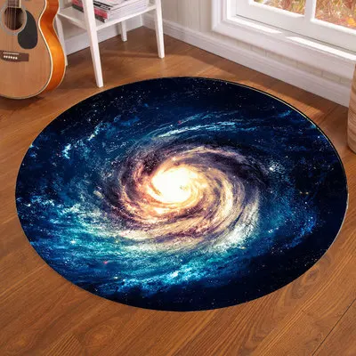 Galaxy Earth Moon Round Carpet - Home Bathroom Carpet 评论和价格