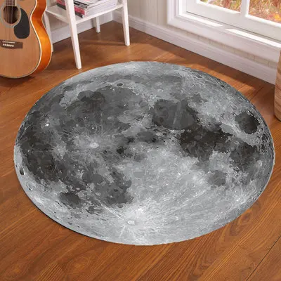 Galaxy Earth Moon Round Carpet - Home Bathroom Carpet 评论和价格