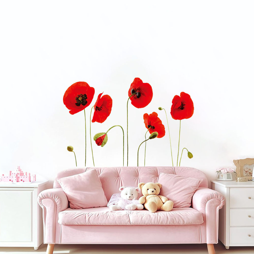Colorful Flower Plants Wall St - Home Bathroom Floor Tiles 评论和价格