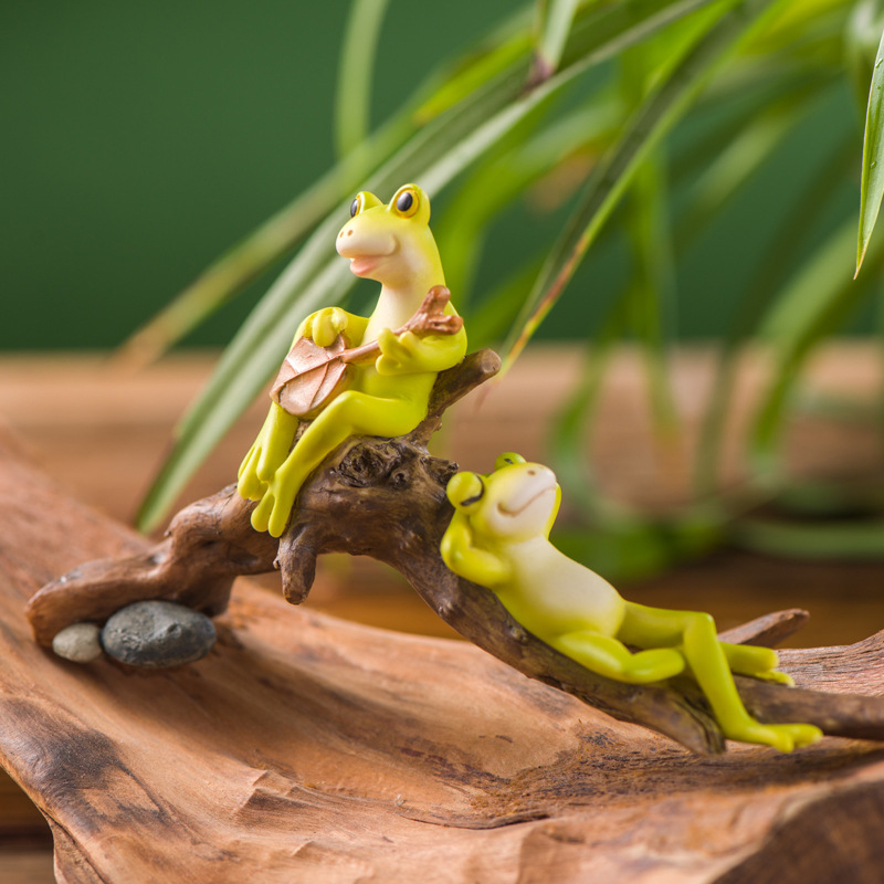 Resin Funny Frog Figurines For - Jet Home Bathroom 评论和价格