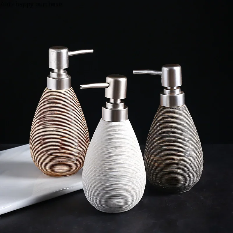 Ceramic Hand Sanitizer Bottle  - Home Bathroom Soap Dispenser 评论和价格