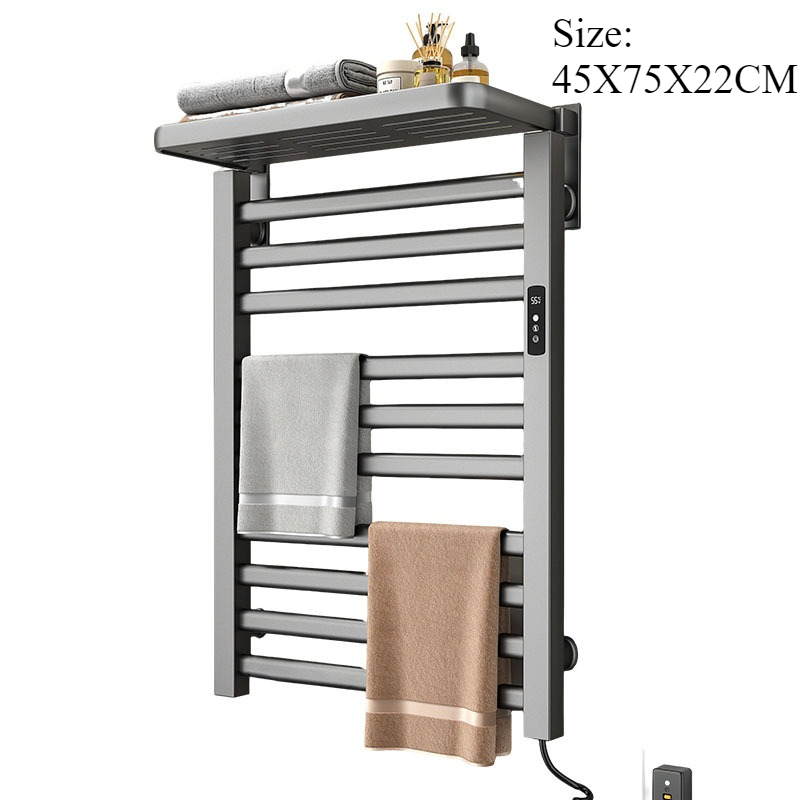 Metal Electric Heat Towel Rail - Home Bathroom Shelf 评论和价格
