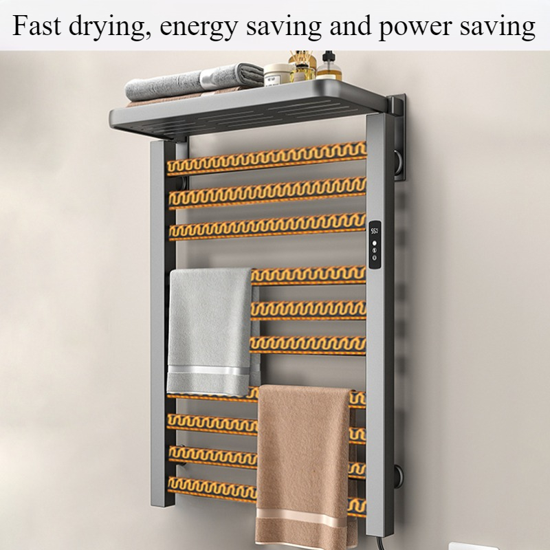 Metal Electric Heat Towel Rail - Home Bathroom Shelf 评论和价格